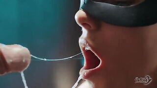 This is what a true cumslut should do with used condoms. Drain the load