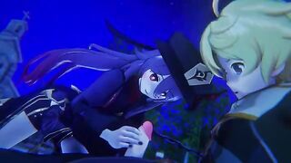 Hentai shortver of Hu Tao from Genshin Impact in 3D style