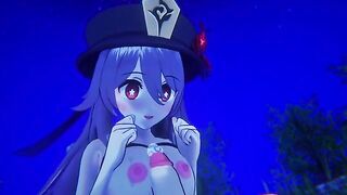 Hentai shortver of Hu Tao from Genshin Impact in 3D style