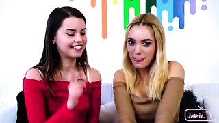 Two girls share a big dick of Nico Nice in an intense scene
