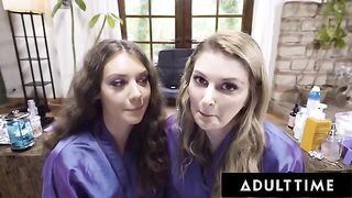 Hair stylist Elena Koshka seduces client Bunny Colby in steamy ASMR roleplay