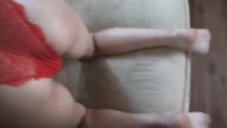 The beautiful girl is getting spanked and it really turns her on