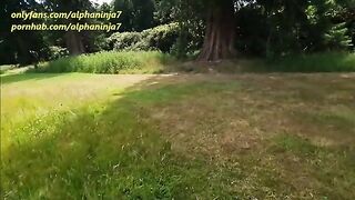 Busty Milf gets a big facial and risky sex in the countryside