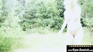 A pregnant blonde gets fucked on the beach by an old man in this hot vid