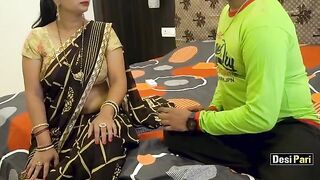 The step mom saved her daughter's marriage with the help of Desi Pari's seductive skills