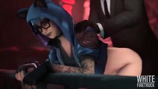 Hentai compilation with a lynx from the Fortnite universe, brought to life in stunning 3D animation