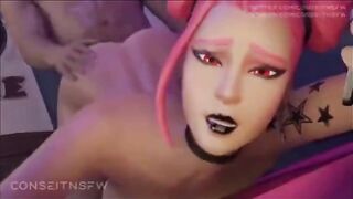 Hentai compilation with Fortnite Haze's best 3D scenes