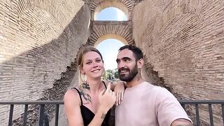 Date night in Rome turns into a passionate and intimate encounter for the couple