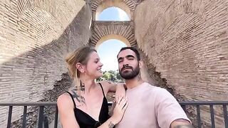 Date night in Rome turns into a passionate and intimate encounter for the couple