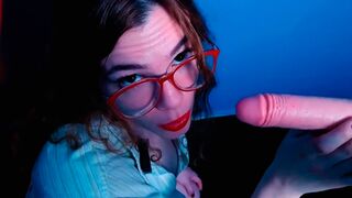The teacher guides her student's hand to feel the pleasure of masturbation with ASMR