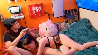 A relaxing session with a blowjob and Elden Ring while playing, just chill