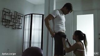 A Tiny Tattooed Babe Gets a Happy Ending From Her Personal Trainer