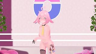 A VTuber experiences anal for the first time with a butt plug