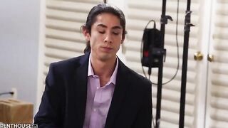 Asian beauty Lulu Chu gets oiled and fucked by a photographer