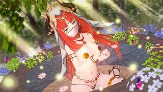 The beautiful Nilou has sex with a young man in Genshin Impact