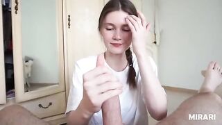 A cute schoolgirl gets fucked hard by her teacher in a steamy scene