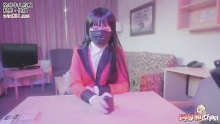 Yumeko Kakegurui lost a bet and had to drink cum without panties or condoms
