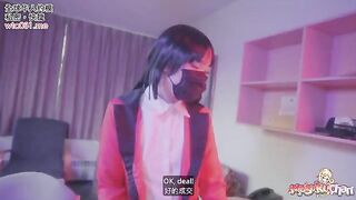 Yumeko Kakegurui lost a bet and had to drink cum without panties or condoms
