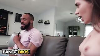 Petite teen Sera Ryder gets overwhelmed by BBC
