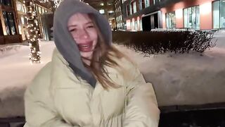 Babe from the street, no condom, great sex and cumshot