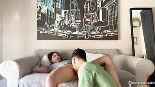 My stepsister and I stayed at home alone, so we fucked