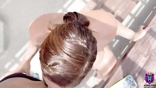 Busty Latina gets bored and convinces someone to fuck on the rooftop