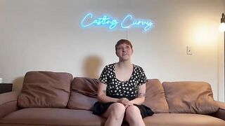 First porn casting for big titty art hoe with curvy figure on Casting Curvy