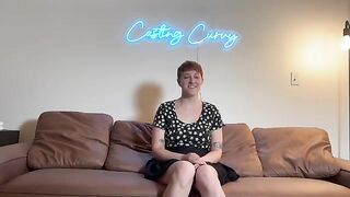 First porn casting for big titty art hoe with curvy figure on Casting Curvy