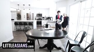 Nerdy Asian college girl Chloe Surreal seduces her cool roommate