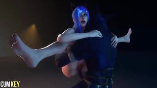 Furry woman mates with a big cock monster in 3D porn