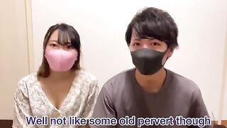 An amateur Japanese couple reaches orgasm through meditation and sex