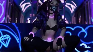 Hentai compilation of League of Legends characters Ahri and Akali in 3D
