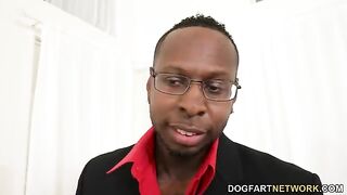 Payton Preslee gets her cunt smashed in a rough interracial threesome