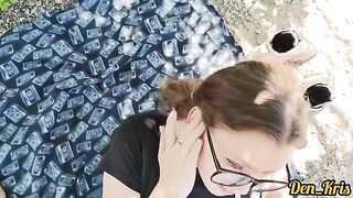 Hot facial compilation with cute schoolgirl and warm cum