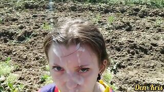 Hot facial compilation with cute schoolgirl and warm cum