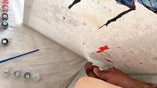 The man helped the post-op MILF to complete the picture for the artist