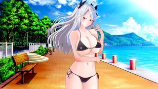 Big tits waifu Prinz Eugen gets fucked in POV
