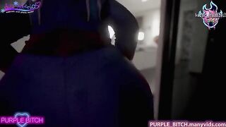 Purple Bitch cosplays as Spiderman for a hot lesbian 3some with Sia Siberia