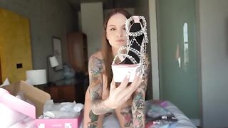 See through lingerie try on haul got me, Natasha Kirsten in trouble