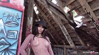 Outdoor casting with a risk of exposure for cash with Jessy Jey