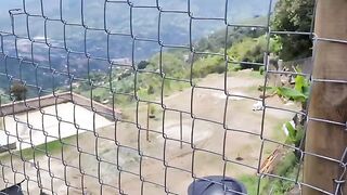 I fucked a stranger farmer outdoors and he cum on my pussy
