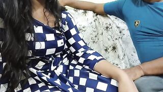 A hot Indian girl has sex in the bathroom with her boyfriend