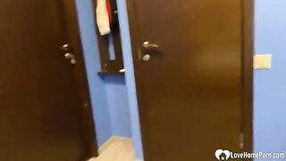A playful girl is fucking with her boyfriend at home in this hot amateur video