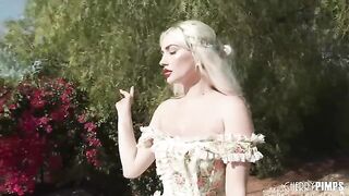 Skye Blue delivers a sloppy blowjob, gets fucked with passion