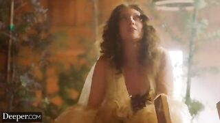 The goddess Elena Koshka in an intense threesome, showcasing her seductive charm