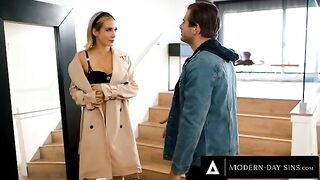 Aiden Ashley gets her pussy smashed for being naughty by Nathan Bronson