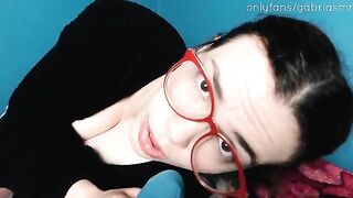 A nerdy redhead took her mom's place for a steamy session