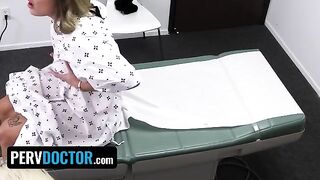 Petite doctor's office patient Mimi Monet gets a big ass fuck