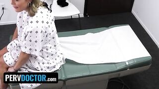 Petite doctor's office patient Mimi Monet gets a big ass fuck