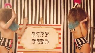 Playing with a clown costume, Riley, Ryan, and Ruby explore their wild sides